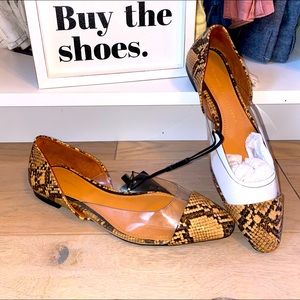 Zara Flats Snakeskin size 6